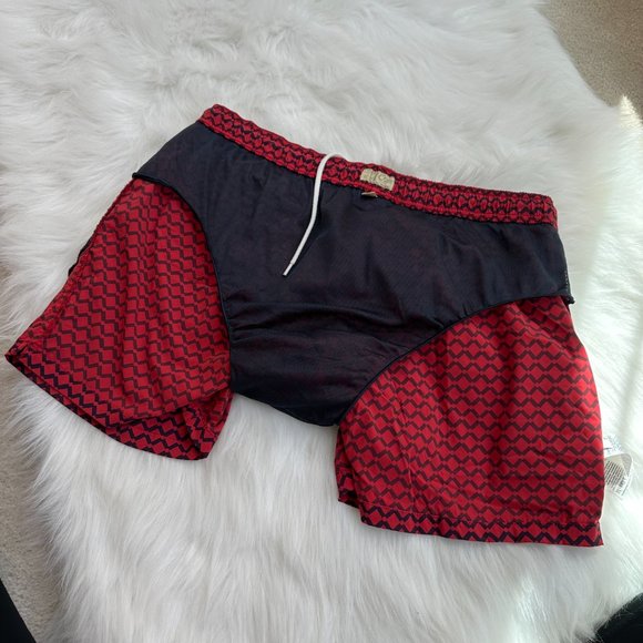 J Crew Swim Trunk 6" inseam Red Navy Print XL Beach Pool Preppy Vacation #AH834 - Picture 7 of 11